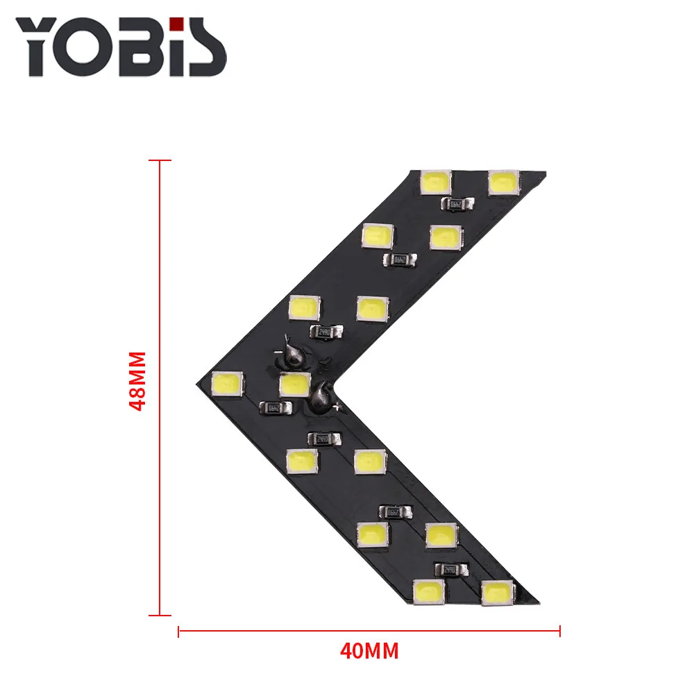 2 шт. скрытый светодиодный светильник рулевого управления для зеркала заднего вида автомобиля 14SMD светодиодный индикатор стрелки
