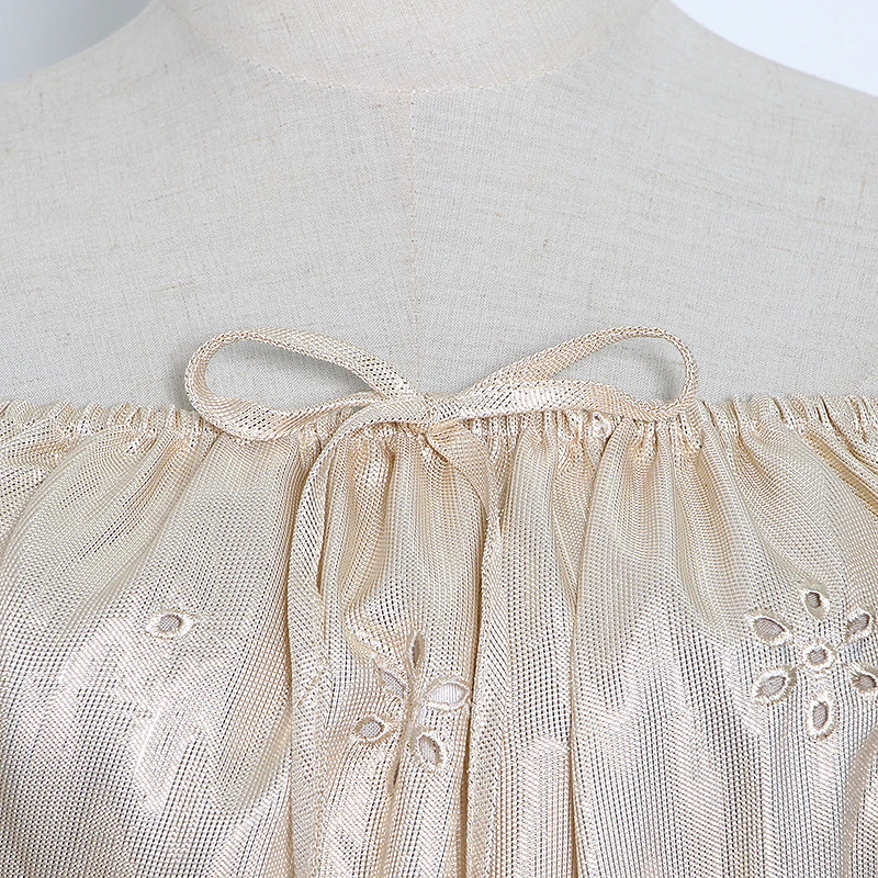 TWOTWINSTYLE Elegant Ruffle Lace Up Bowknot Dress