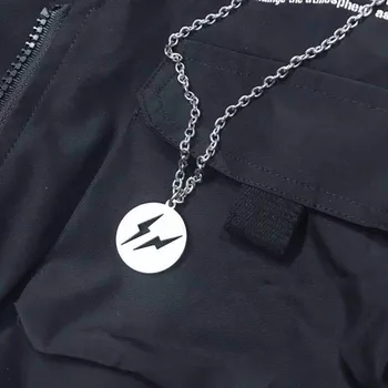 

Titanium Steel Fashion Jewelry Necklace Lightning Pendant Fashion Simple Personality Men and Women Couple Necklace Jewelry2019