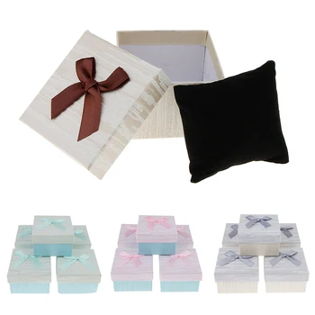 

5Pcs Textured Wood Card Gift Box Watch Jewelry Shop Packaging Display Case