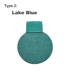 Self-Adhesive PU Leather Pen Clip with Elastic Loop for Notebooks and Calendars (Type 2 lake blue)