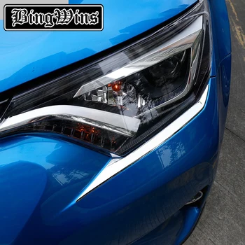 

BeingWins Car styling For Toyota RAV4 2016-2019 ABS Chrome Front Fog Light Lamp Cover Trim Bumper Eyebrow Eyelid Molding