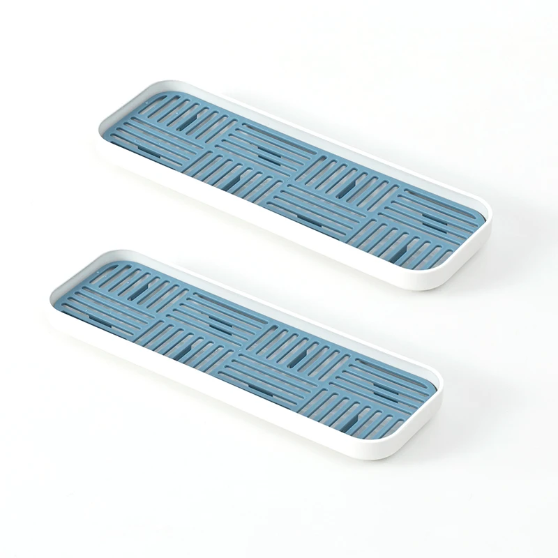 Blue S 2PCS BNBS кухонная сушилка для посуды, подставка для чашки, органайзер для кухни, принадлежности для хранения, принадлежности для слива, сервировка, хранение столовых приборов, чашки, поднос - Цвет: Blue S 2PCS