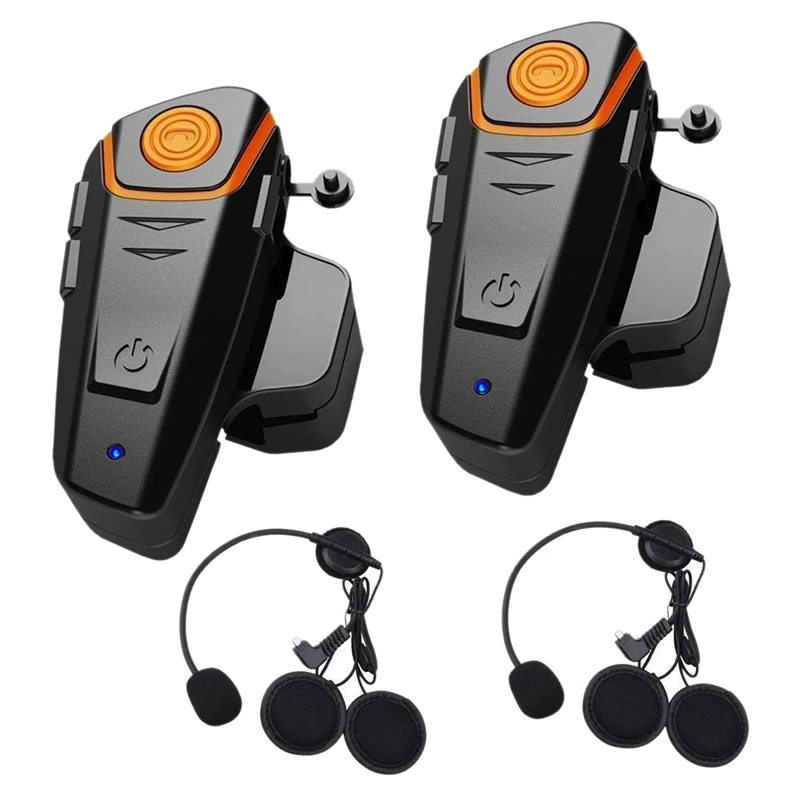 

Bluetooth Headset for Motorcycle Helmet Intercom Interphone Walkie-Talkie for Motorcycle Motorbike Music Handsfree To 2-3 Riders