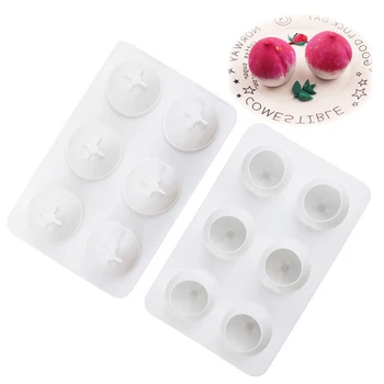 

1PC 3D Peach Cake Mold Fruit Silicone Molds Mousse Mould Bakeware Tool