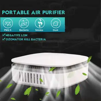 

6800mg/h Mini Ozone Generator Deodorizer Air Purifier USB Rechargeable Fridge Purifier Portable Air Small Space Clear Odor