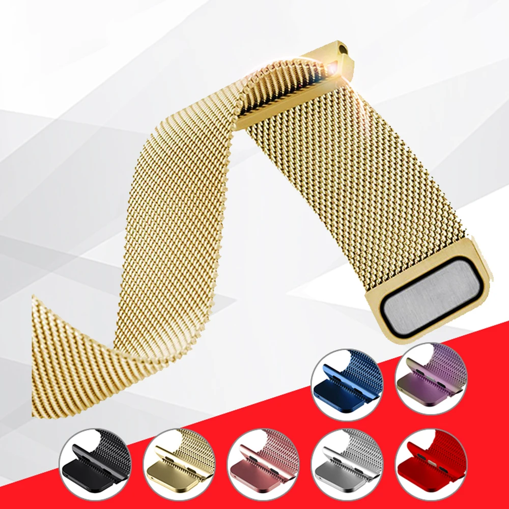 Миланский Браслет Нержавеющая сталь ремешок для наручных часов Apple Watch 1/2/3 42 мм 38
