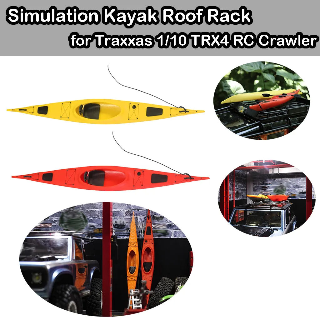 

Simulation Kayak Roof Rack for Traxxas 1/10 TRX4 RC Crawler #BA