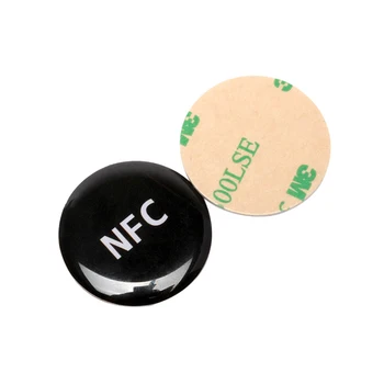 

500 Pieces Programmable Diameter 30mm Ntag213 Sticker/Anti-Metal NFC Epoxy NFC Tag For Social and Share OneHop