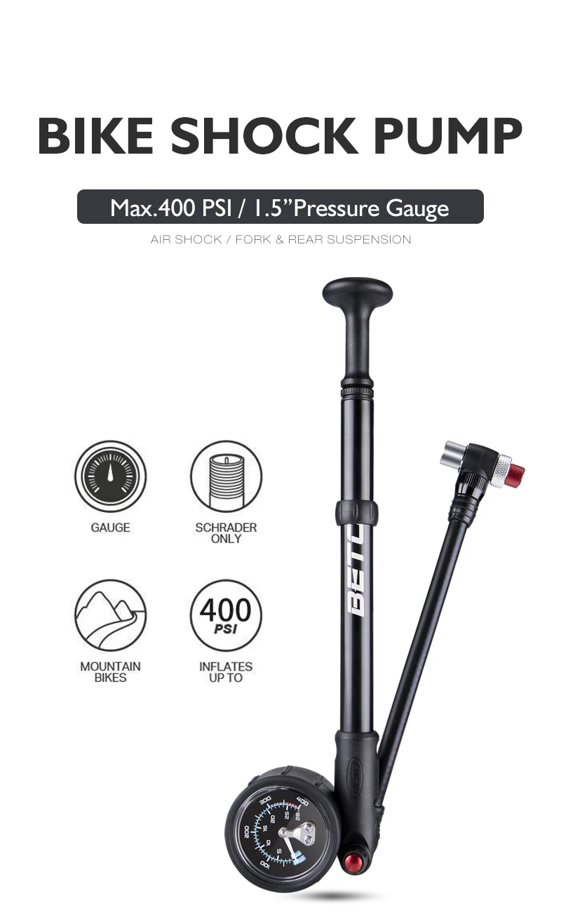Buy BETO 400psi High Pressure Pump Bicycle Fork Bombin Shock Air Pump