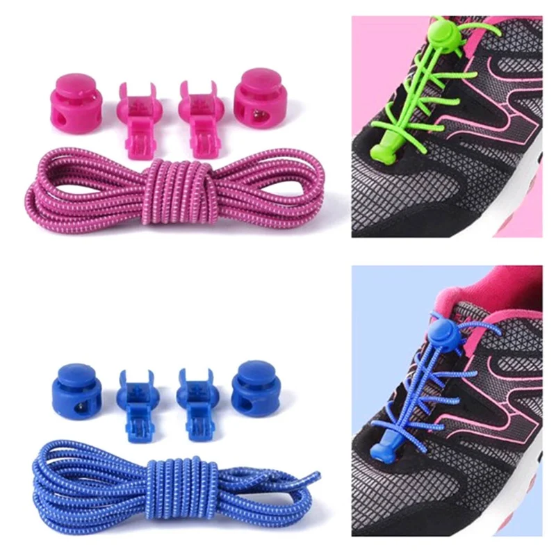 Sneaker ShoeLaces Elastic No Tie Shoe Laces Stretching Lock Lazy laces Quick Rubber Shoe lace Shoestrings Running/Jogging