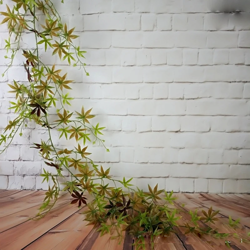 Искусственный 3 D настоящий сенсорный кленовый лист завод DIY свадебный дорожный Потолок Цветок искусственная Виноградная лоза ива ротанга домашний сад Рождественский Декор