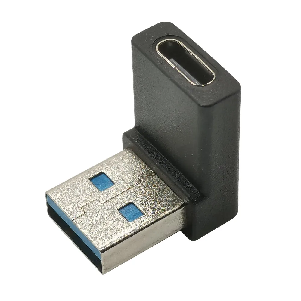 스위치 Lite PS4 PC용 USB C타입 암-USB 3.0 수 어댑터, 90 도 엘보 C타입 컨버터 어댑터