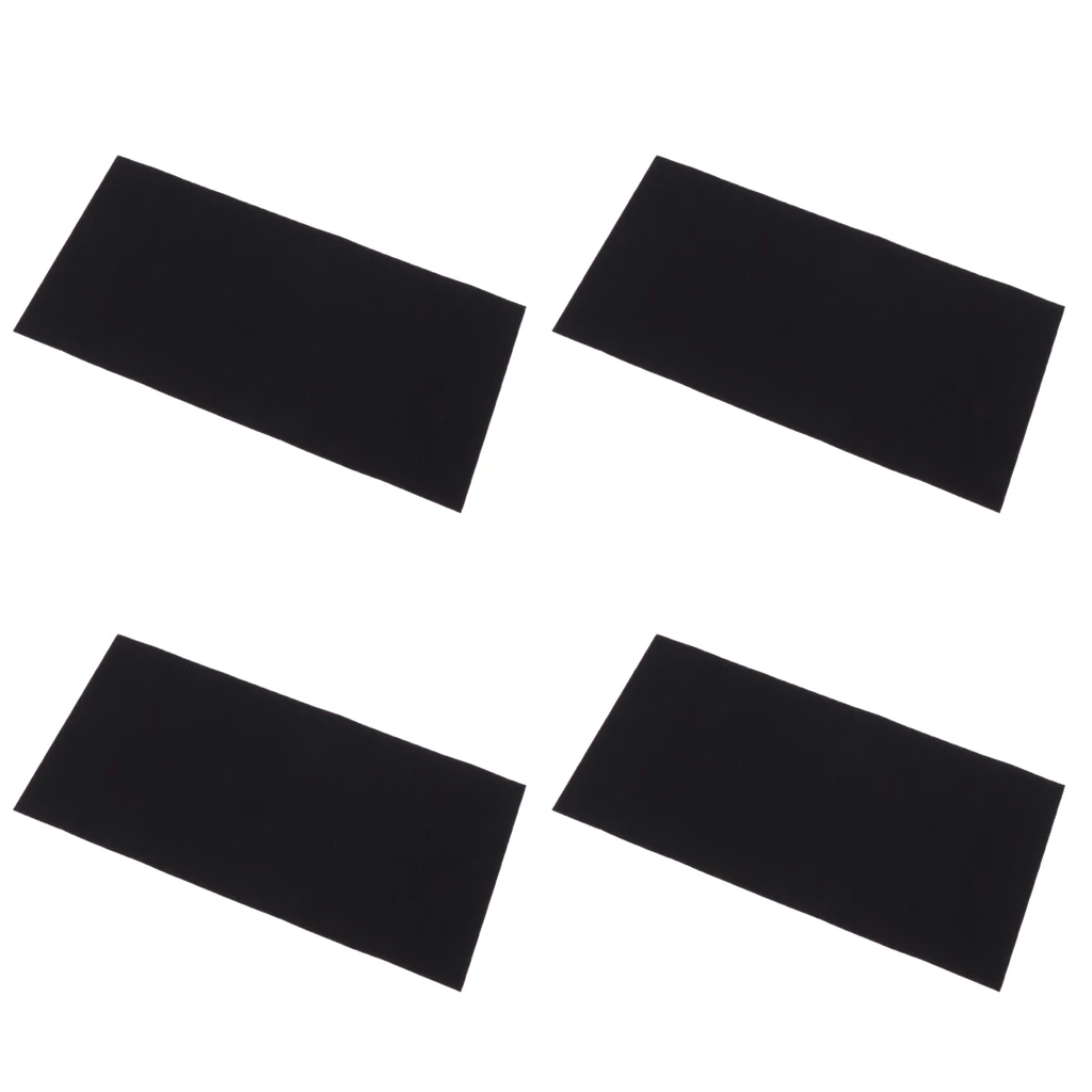 4 Pack Self-Adhesive Nylon Repair Patch - Down Jacket/ Tent Applique Sticker Waterproof Washable Black