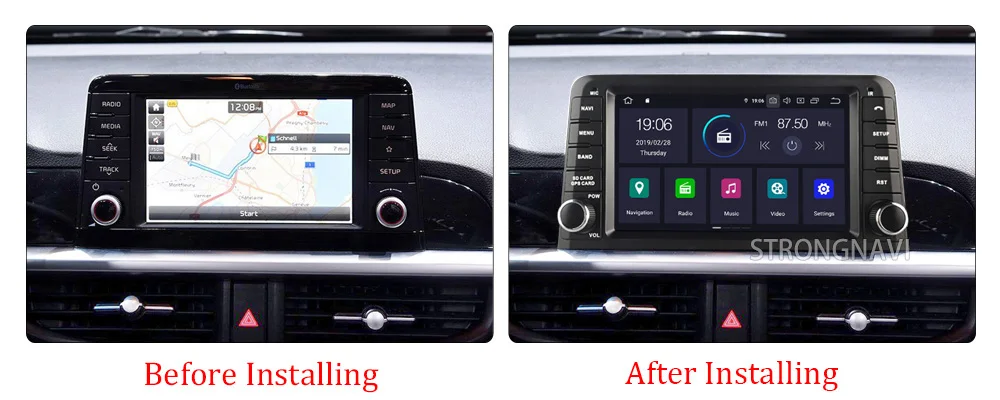 Sale 8inch Android 9.0 Car DVD Radio Player For KIA PICANTO 2017 Car Multimedia Player with WIFI GPS Navigation Bluetooth 2