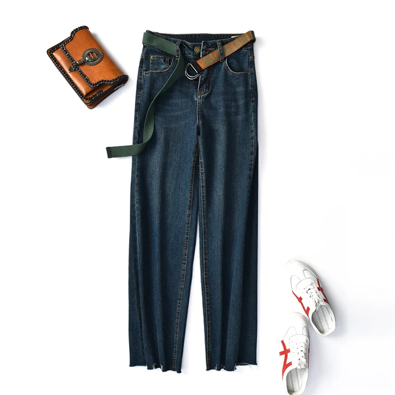 

Shuchan High Waisted Jeans Full Length Zipper Fly Softener High Waist Straight Casual Denim Cotton Streetwear Sale Items