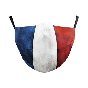 

1PCS Multicolor Art National Flag Printed Masks Adults Protective Windproof Anti Dust Breathable Reusable Washable Masks