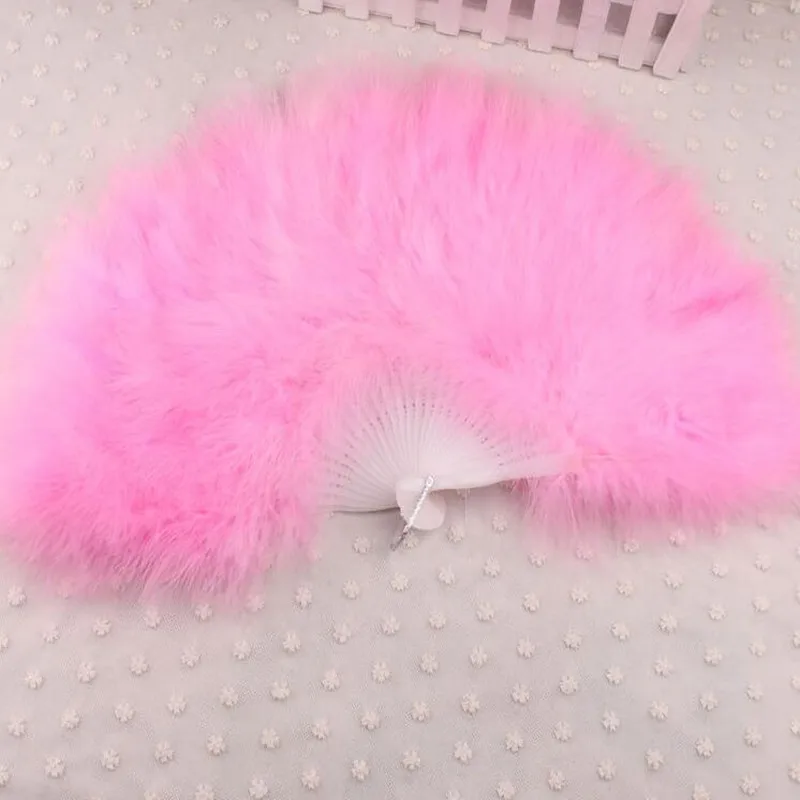 

10pcs Marabou Hand Held Folding Fan Feather for Christmas Costume Tea Party Decoration Easter Wedding Halloween