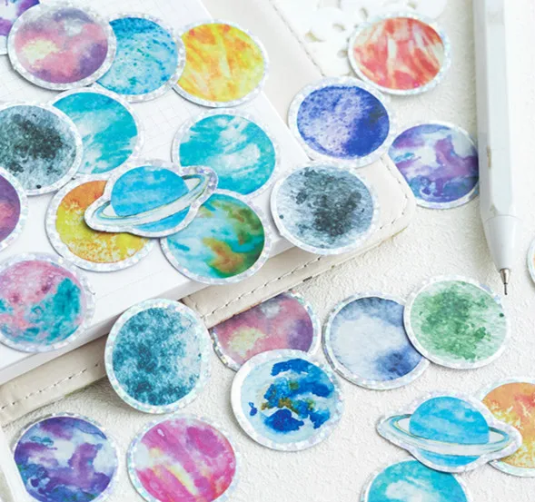 

Lovely Universe Creative Colorful Paper Stickers Pack 100PCS/LOT