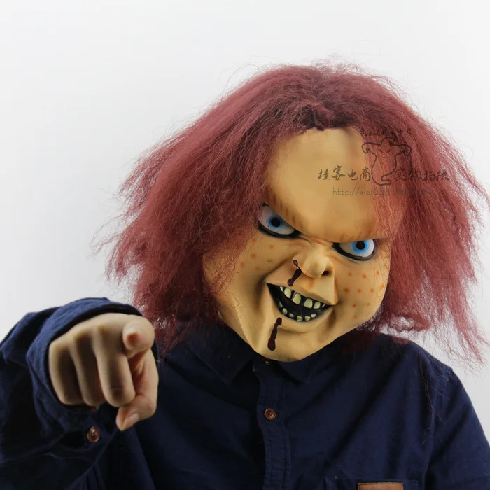 

Ghost Baby It Movie Props Just Chihuahua Latex Mask Halloween Bar Dance Mask Horror Skull Necklace Case