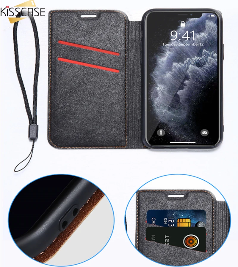 Leather Flip Wallet Case for iPhone 11 Pro Max X XS Full Cover MAX XR 6s 7 6 8 Plus Fundas Coque | Мобильные телефоны и