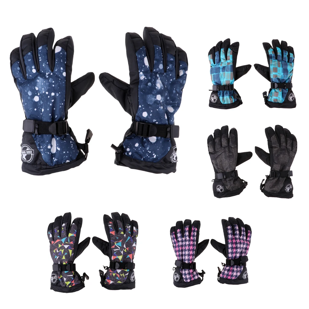 Женские зимние перчатки для катания на лыжах, сноуборде, снегоходах, велоспорта, пеших прогулок, езды на велосипеде-ветрозащитные и теплые