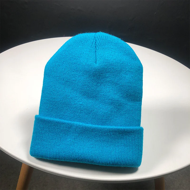 Осенне-зимняя Классическая модная шапка для мужчин и женщин с флуоресцентным цветным рисунком, вязаная шапка, шерстяная шапка в стиле хип-хоп