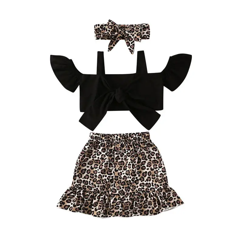 baby leopard clothes set 2pcs baby outfit (8)