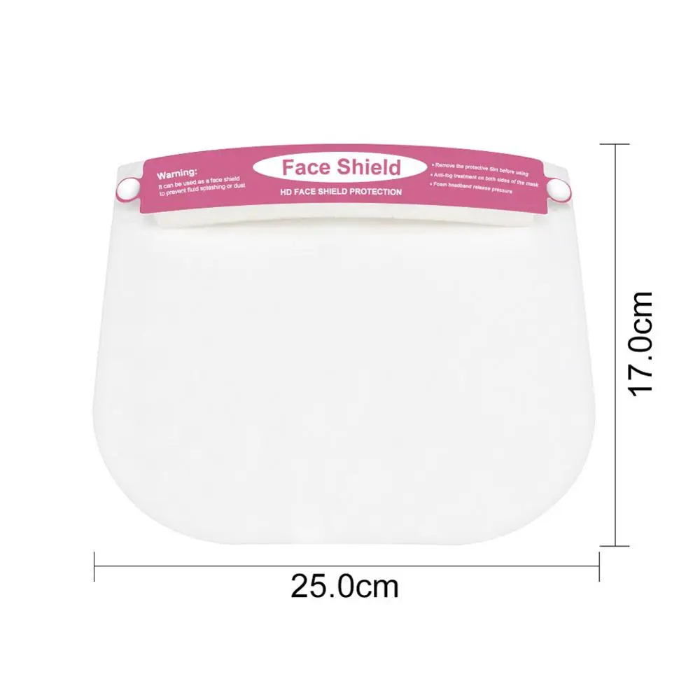Visière de Protection Réutilisable PET Bleu Rose - Lot de 1