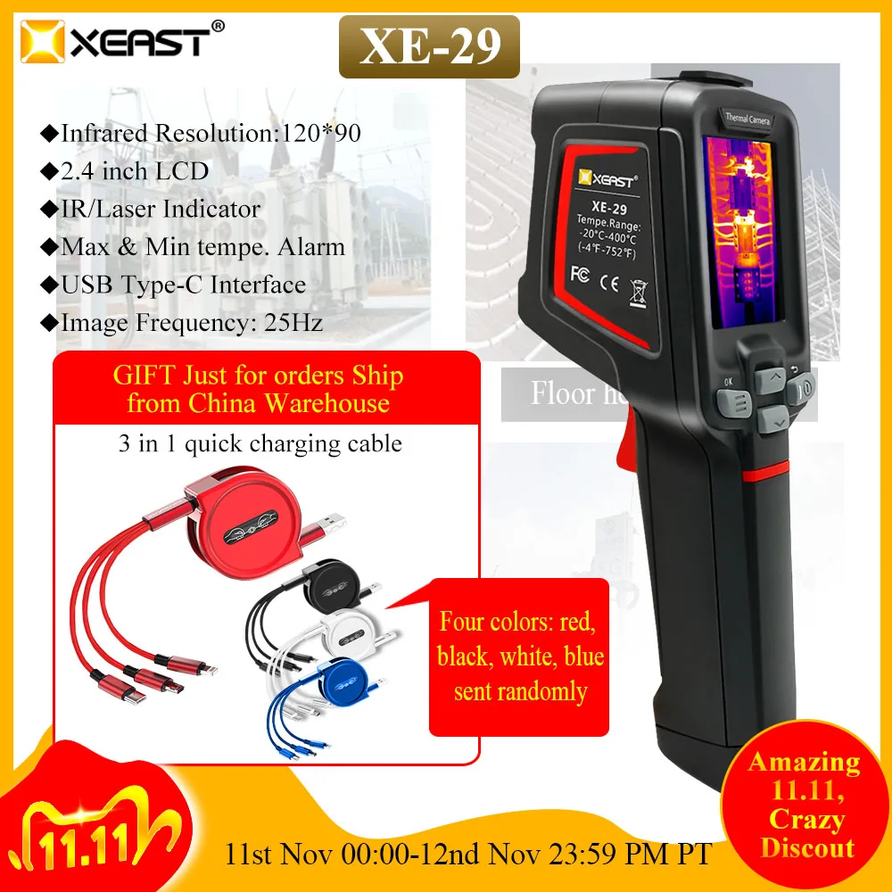 XEAST Water Leakage Detection of Infrared Thermal Imaging Camera XE-29 high precision resolution flo