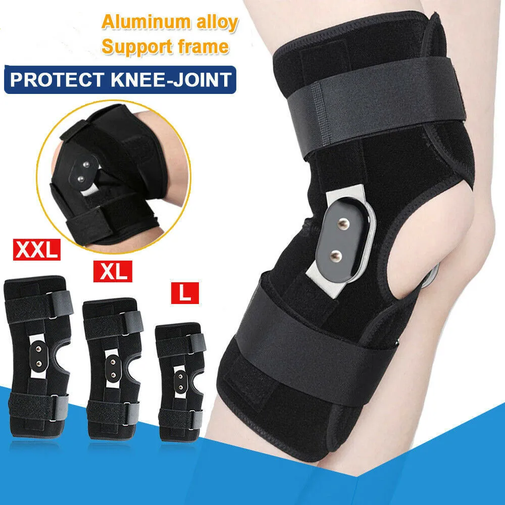 

2019 Aluminium Double-Hinged Knee Brace Support Medical Grade Breathable Open Running Basketball Knee Protectors M-2XL