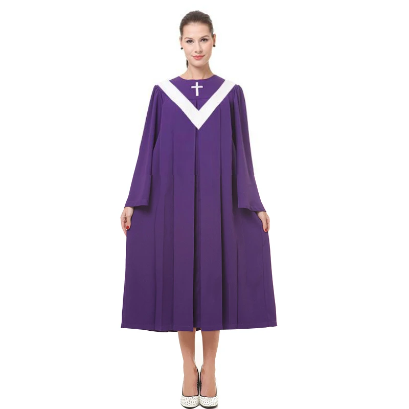 Choir Robes Form For Christian Catholic Church Worship Singing On