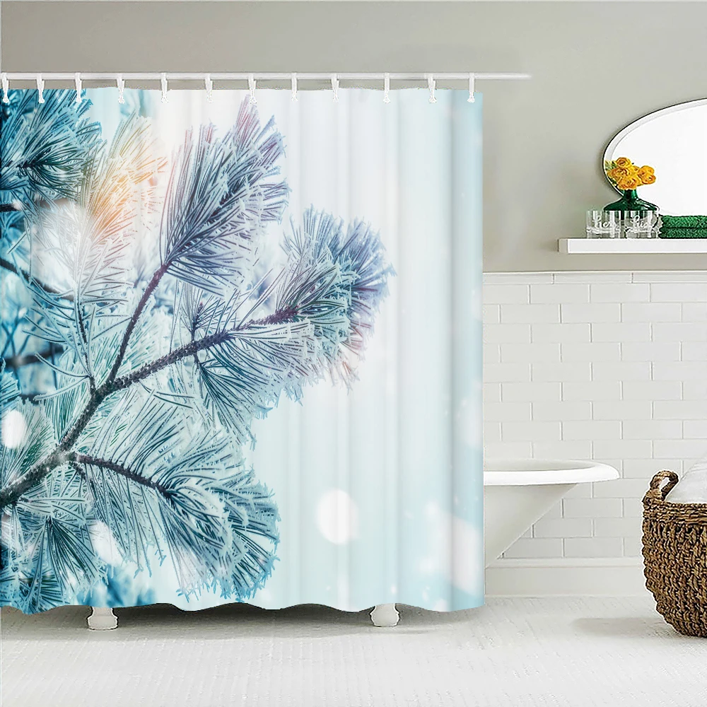 Christmas Shower Curtains 3d Printing Bath Curtains Christmas Tree