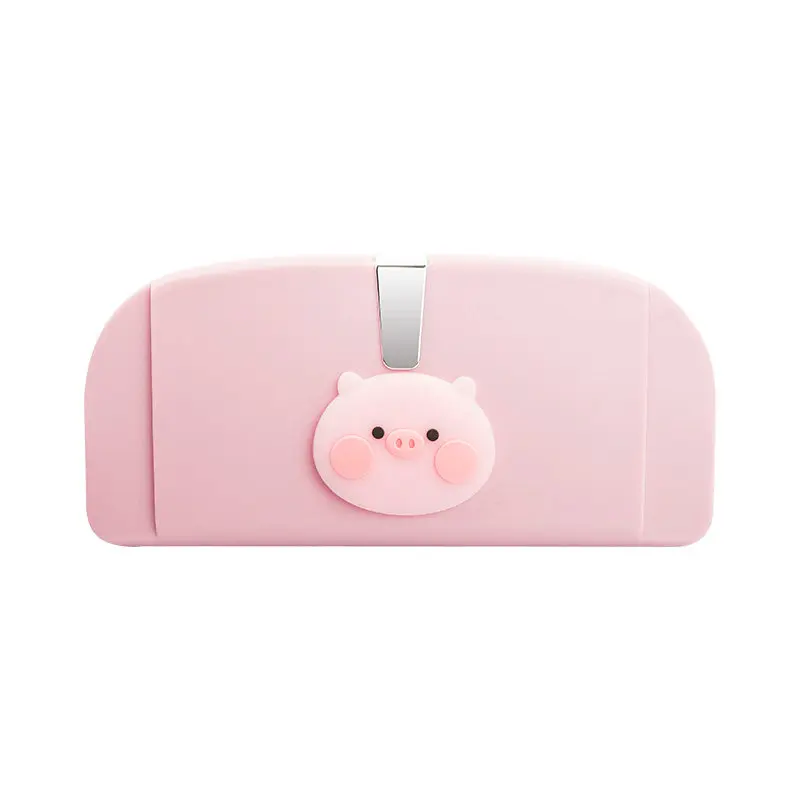 E-FOUR Cute Glasse Case Car unglasses Holder Case Glasses holder box Storage Box for Universal Adjustable Pink Decorative Cars