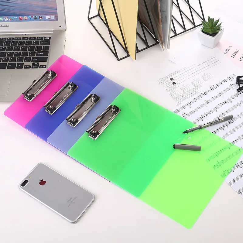 Single board clip A4 plastic board folder folder board writing pad board writing board multi-function hanging menu clip splint