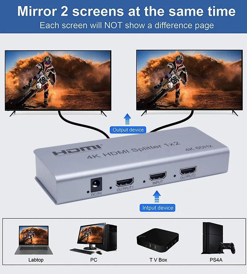 3D HDR EDID RS232 HDCP 2,2 Hdmi 1X2 