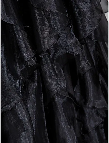Erosebridal органза Черное вечернее платье длинное формальное вечернее платье Элегантное Многоуровневое дизайнерское вечернее платье для женщин