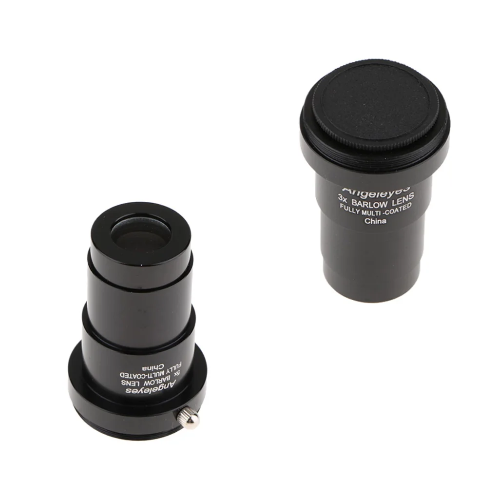 5X + 3X Barlow Lens for Bushnell Leica Zeiss Telescope Eyepiece 1.25inch M42x0.75mm Thread Reflector Refractor
