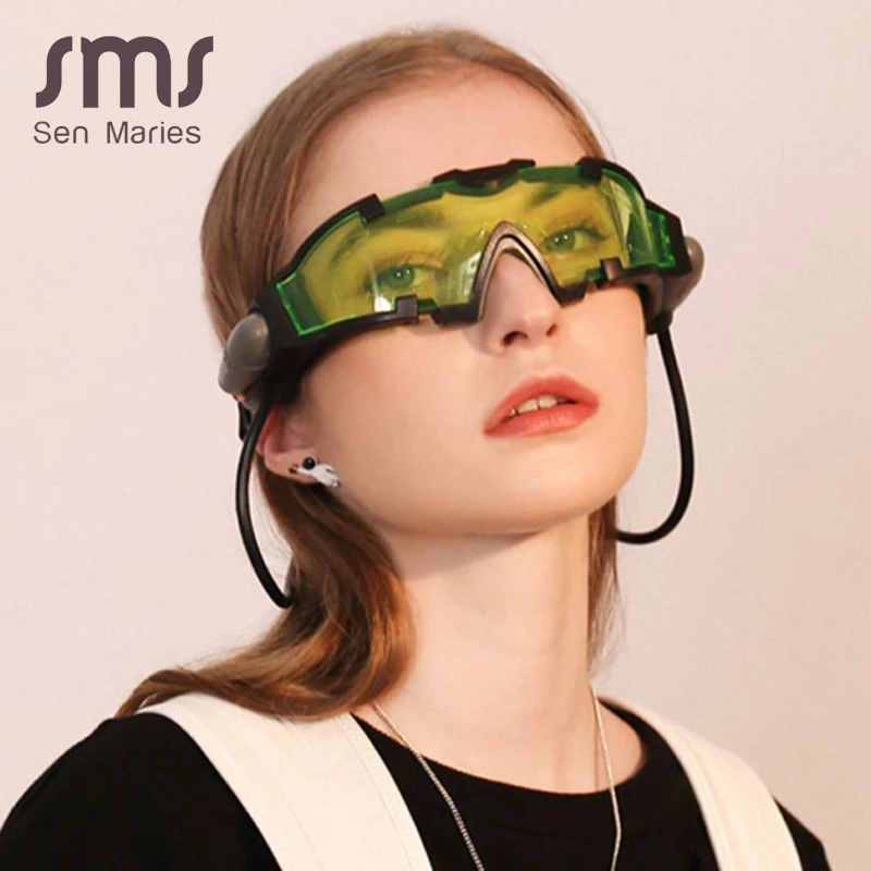 Sen Maries, Ночной светильник, очки, солнцезащитные очки, женские, новые, винтажные, цельные, модные, ретро, мужские, детские, для ночного видения, очки