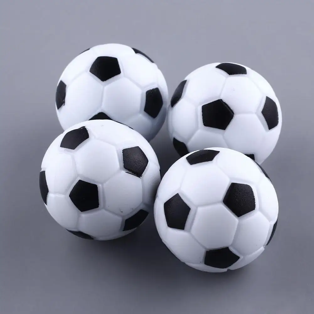 

New Fun Plastic 4pcs 32mm Soccer Table Ball Football Fussball Game Black+White