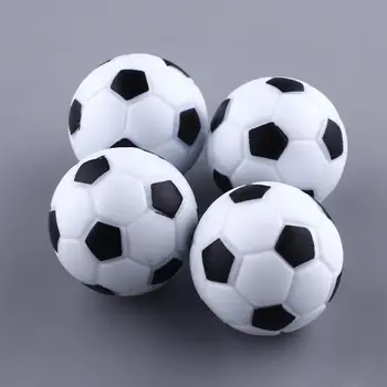

New Fun Plastic 4pcs 32mm Soccer Table Ball Football Fussball Game Black+White