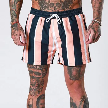 

2020 Running Straight striped pants Quick dry Outdoor fitness running and quick-drying beach Shorts basketball shorts