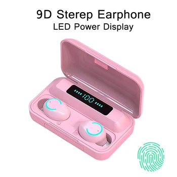 

Touch Bluetooth Earphone TWS Wireless Earphones 9D Stereo Headset Mic Noise Cancel Headphone Gaming LED Power Display 1200mAH