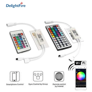 

24/44Keys LED Controller WIFI RGB Controller 2 Output Port 5-24V Magic Home LED WiFi Controller For RGB RGBW LED Strip