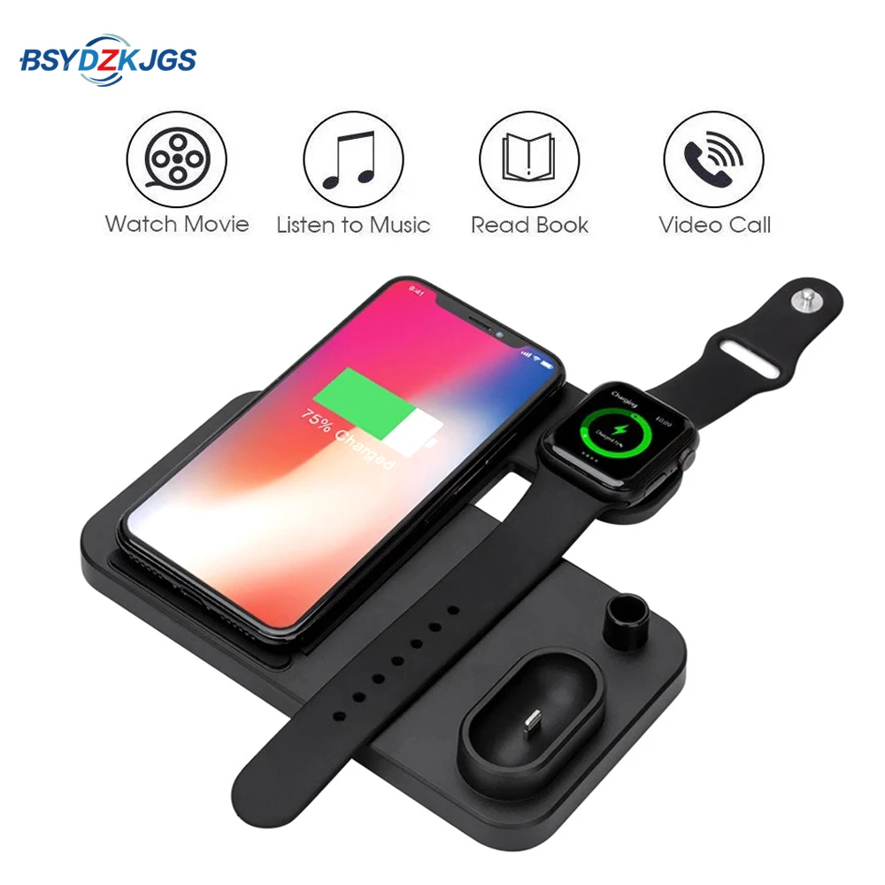 4 в 1 зарядная док-станция Подставка держатель для ручки USB C Складная 10 Вт быстрая