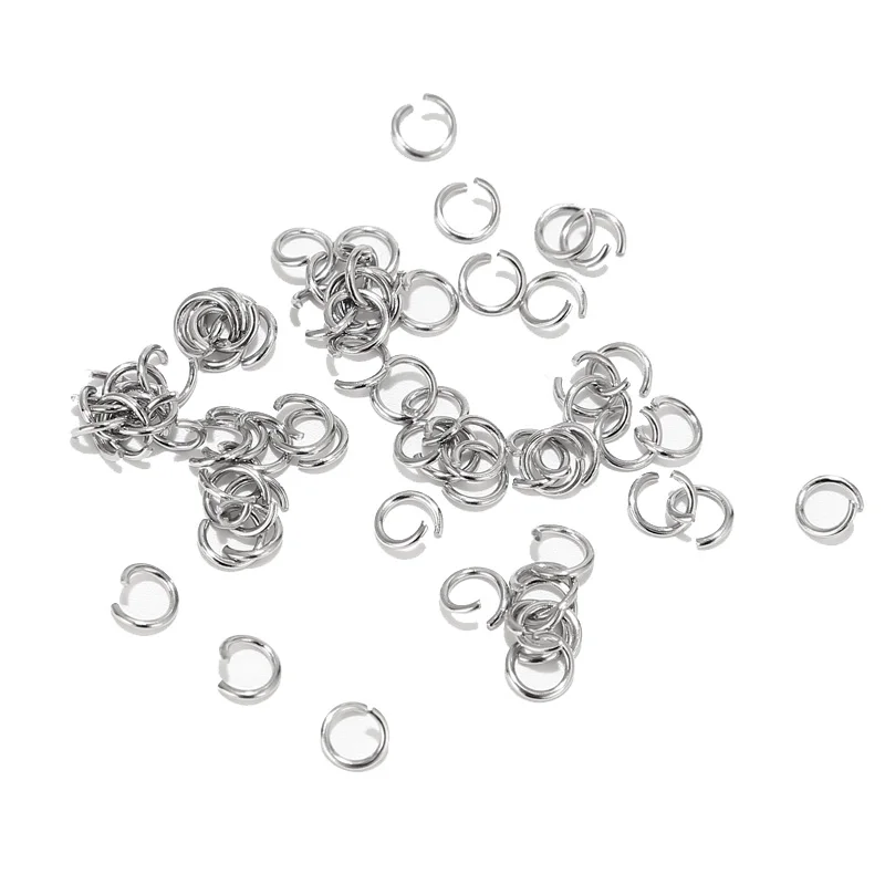 

200pcs Wholesale Stainless Steel Open Jump Rings For DIY Jewelry Findings Split Rings Accessories Dia. 3.5mm-10mm