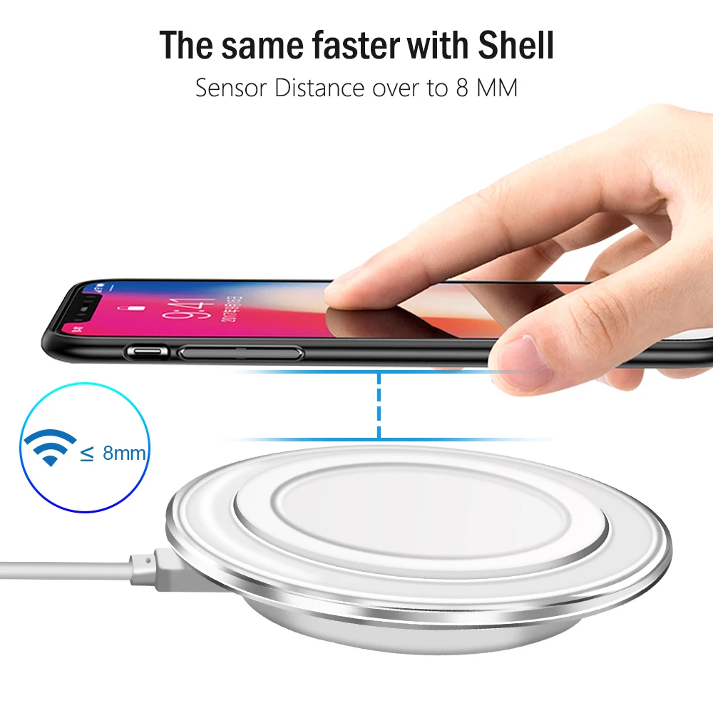 QI Беспроводное зарядное устройство для IPhone X Xs MAX индукционное зарядное устройство Быстрая зарядка для samsung S9 S10 Xiaomi mi9 зарядная док-станция