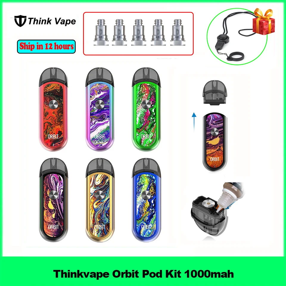 Pod система стартовый набор Thinkvape Orbit Комплект 1000 мАч MTL Vape ручка с 3 мл картридж