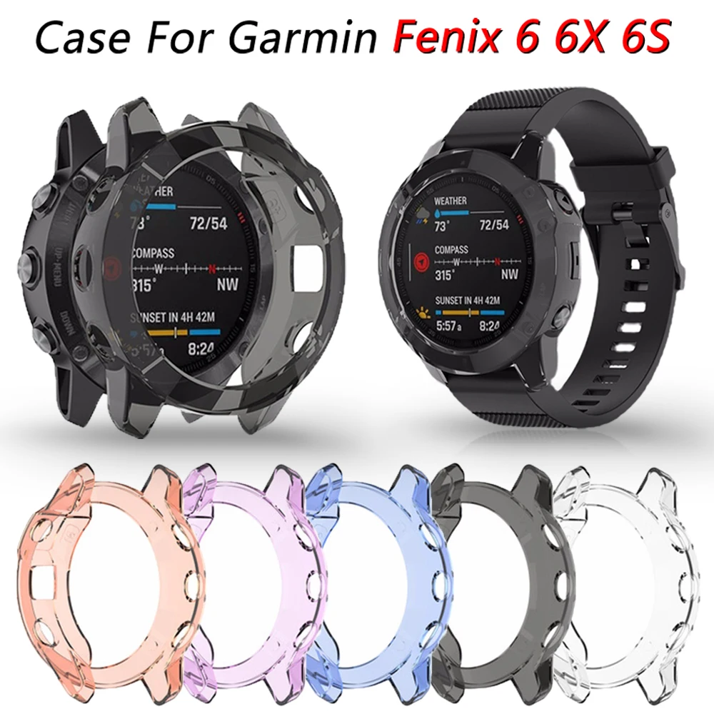 Protective Case For Garmin Fenix 6 6S 6X High Quality TPU Cover Slim Smart Watch Bumper Shell for / Pro | Электроника
