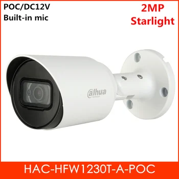 

2MP Dahua POC Series Starlight HDCVI Camera HAC-HFW1230T-A-POC Built in MIC Support POC DC12V 1080p Bullet camera Security cam